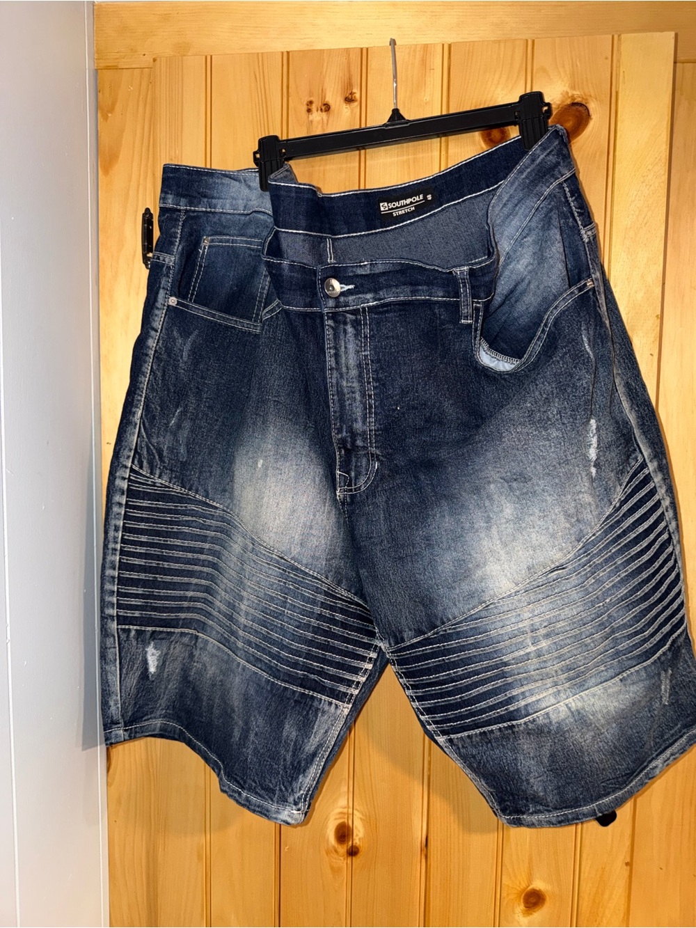 South Pole Men's Dark Wash Jean Shorts- Size 48 Stretch
